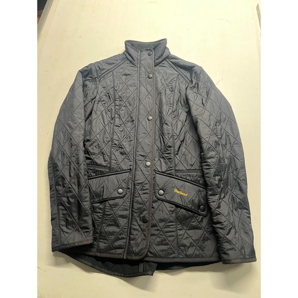 Barbour Jackets & Blazers - Barbour Cavalry Polarquilt Quilted Jacket Black Button Fleece Lined Women Sz 4